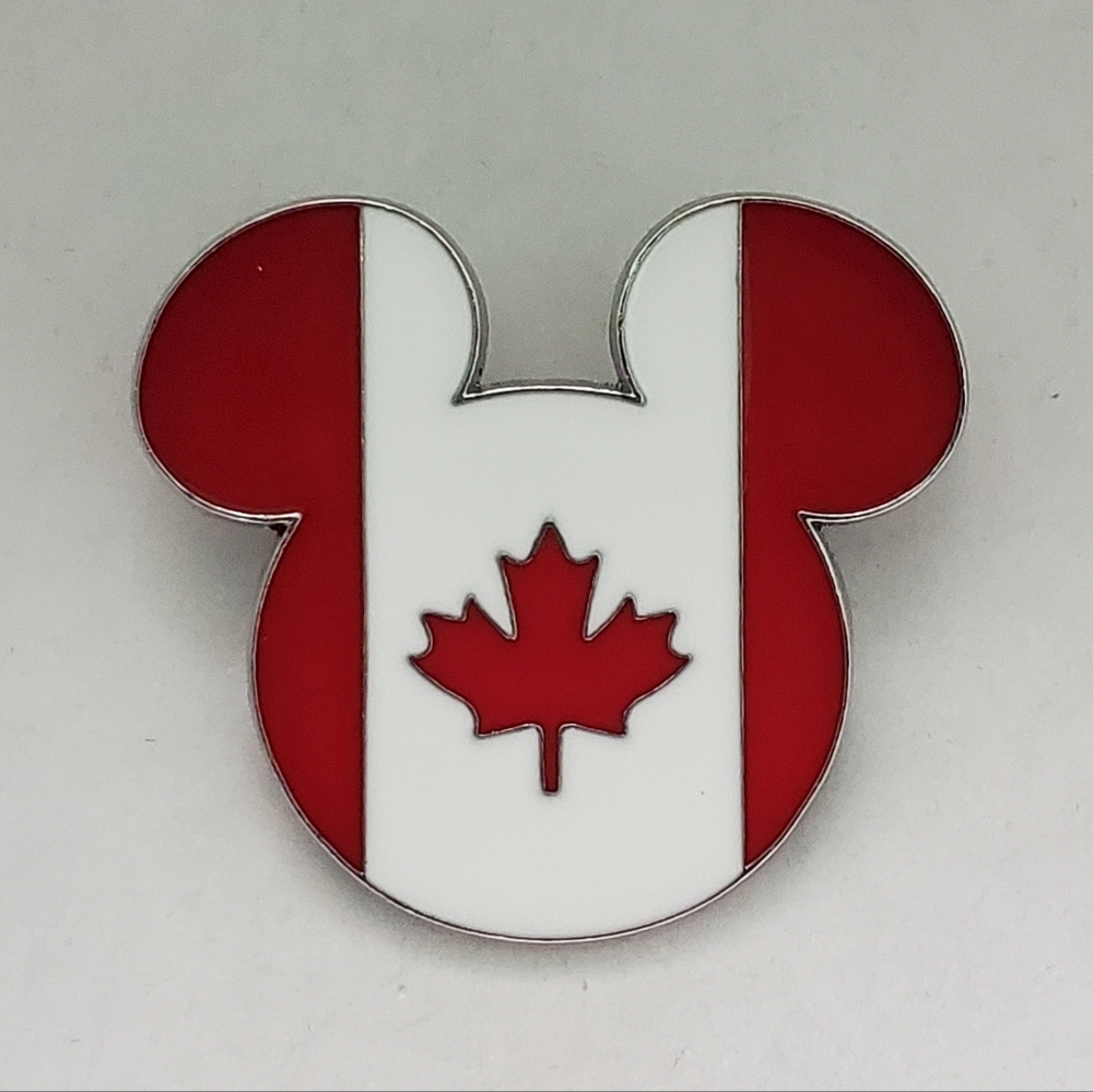 Disney Pin Trading Canada Flag Mickey Mouse Globe World Showcase Pin